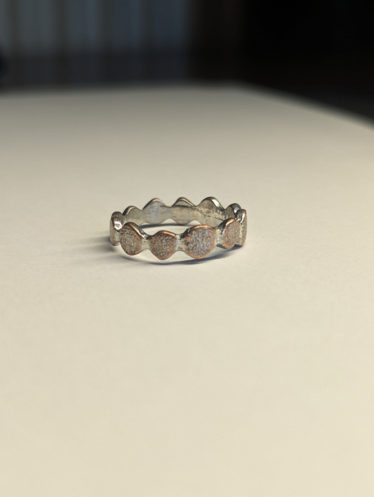 Costume Jewellery Silver Tone Ring Size R - Image 2