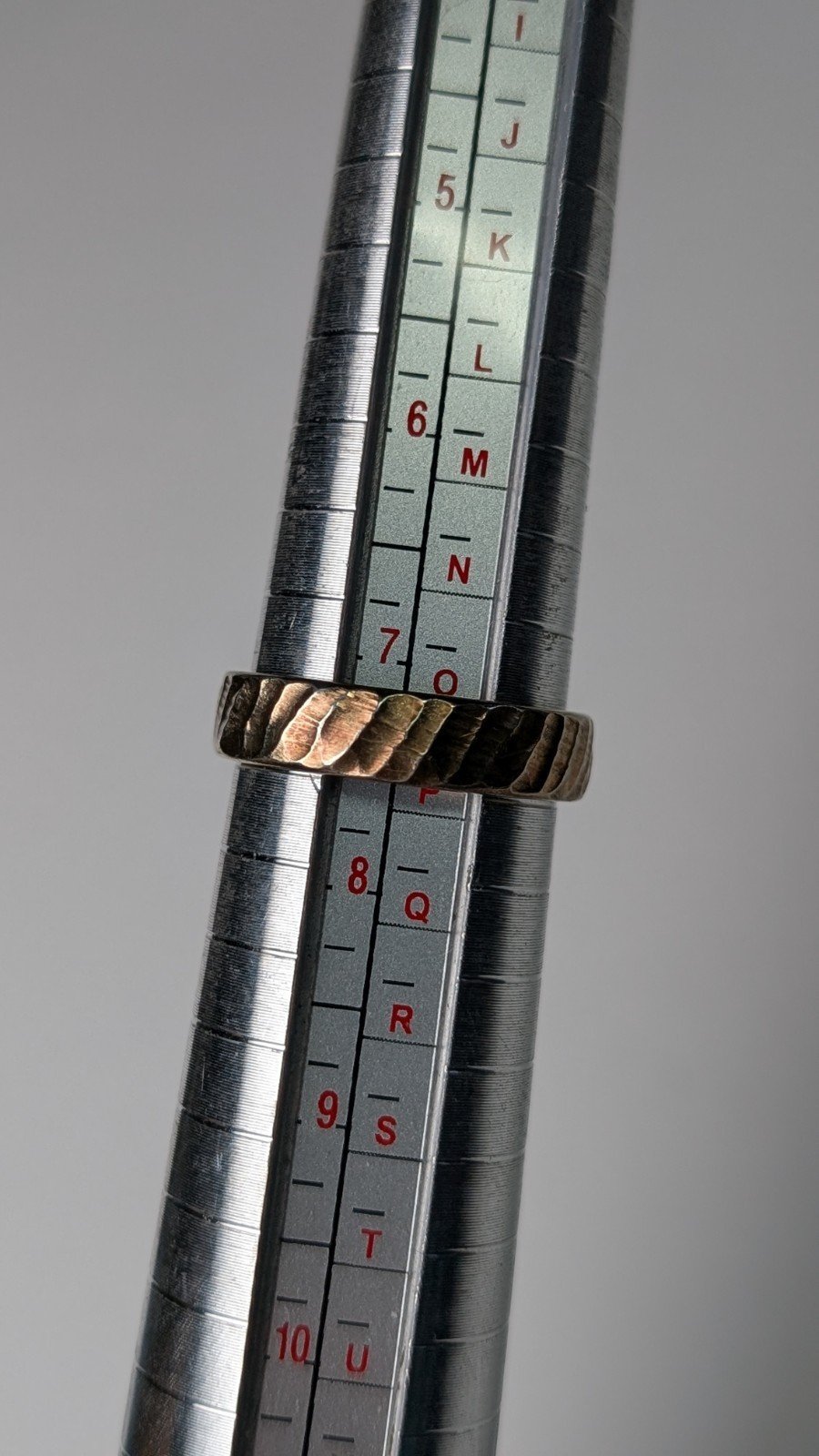 Vintage Gold Plated Sterling Silver Textured Ring | Size O 1/2 | Made In Italy - Image 6