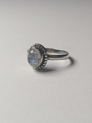 Vintage Sterling Silver Moonstone Ring | Size O | 925 Silver | Moon Stone Ring
