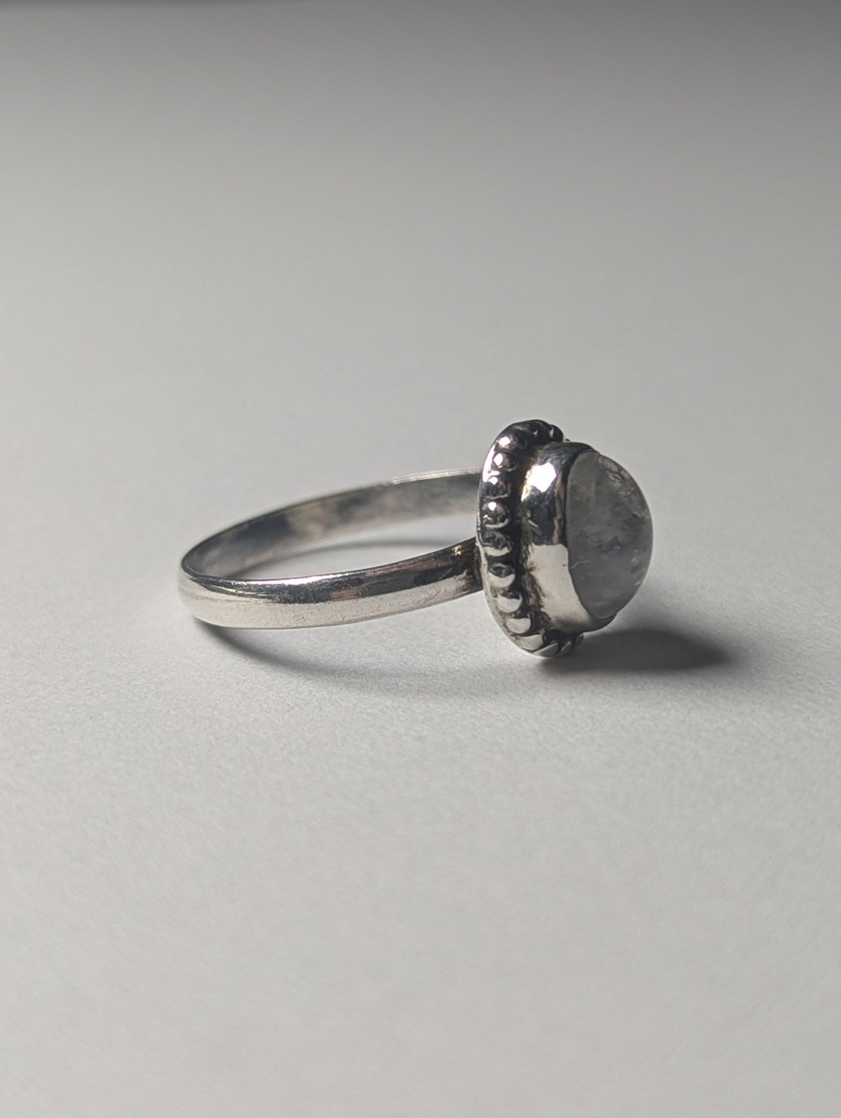 Vintage Sterling Silver Moonstone Ring | Size O | 925 Silver | Moon Stone Ring - Image 4