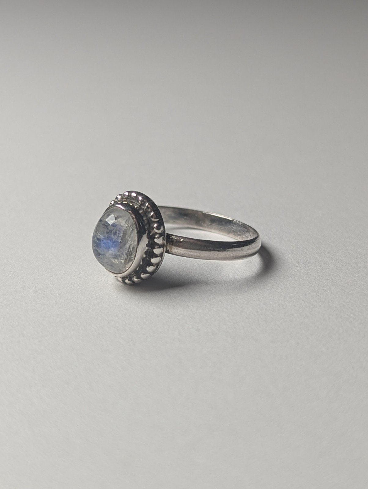 Vintage Sterling Silver Moonstone Ring | Size O | 925 Silver | Moon Stone Ring - Image 7