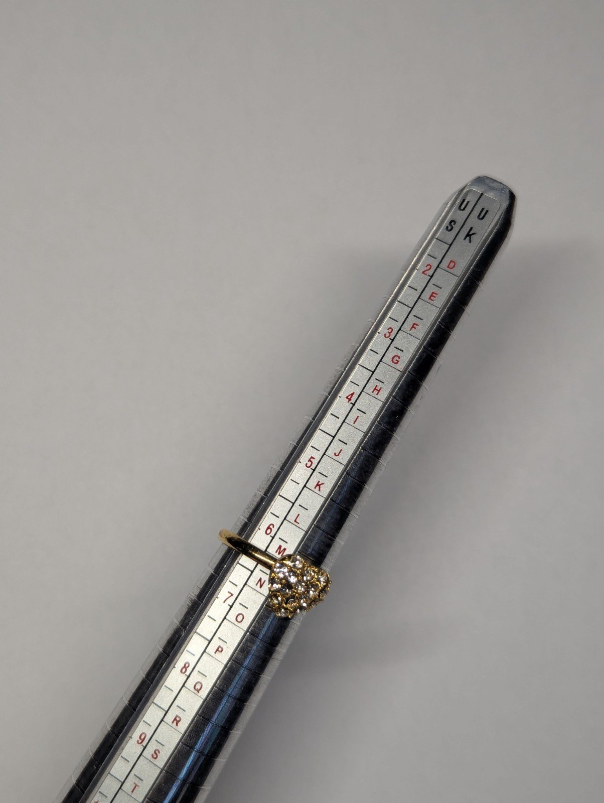 Costume Jewellery CZ Stones Gold Tone Heart Ring | Size M (Resizable) - Image 9