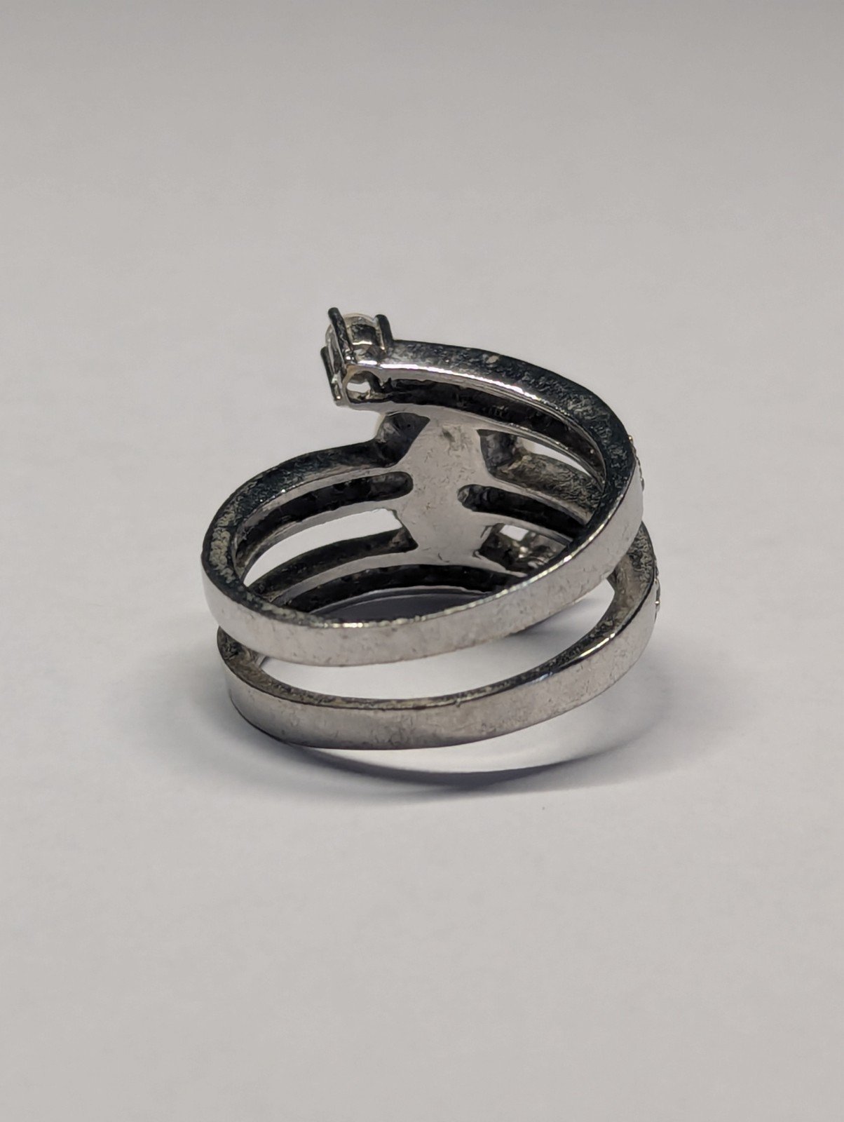 Vintage Costume Jewellery Pearl And CZ Stones Replica | Size P 1/2 - Image 4