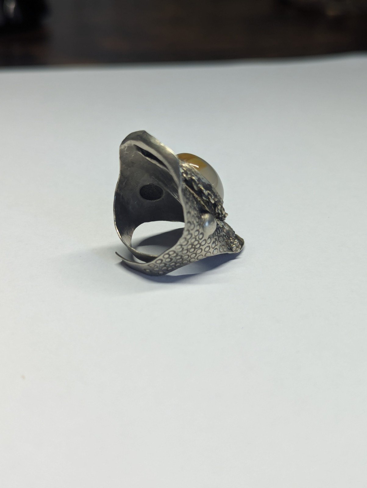 Vintage Costume Jewellery Gemstone Ring | Size N (Resizable See Photos) - Image 3