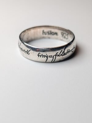Vintage Sterling Silver Fusion Lord Of The Rings Ring | Size Z + 5 | LOTR Ring