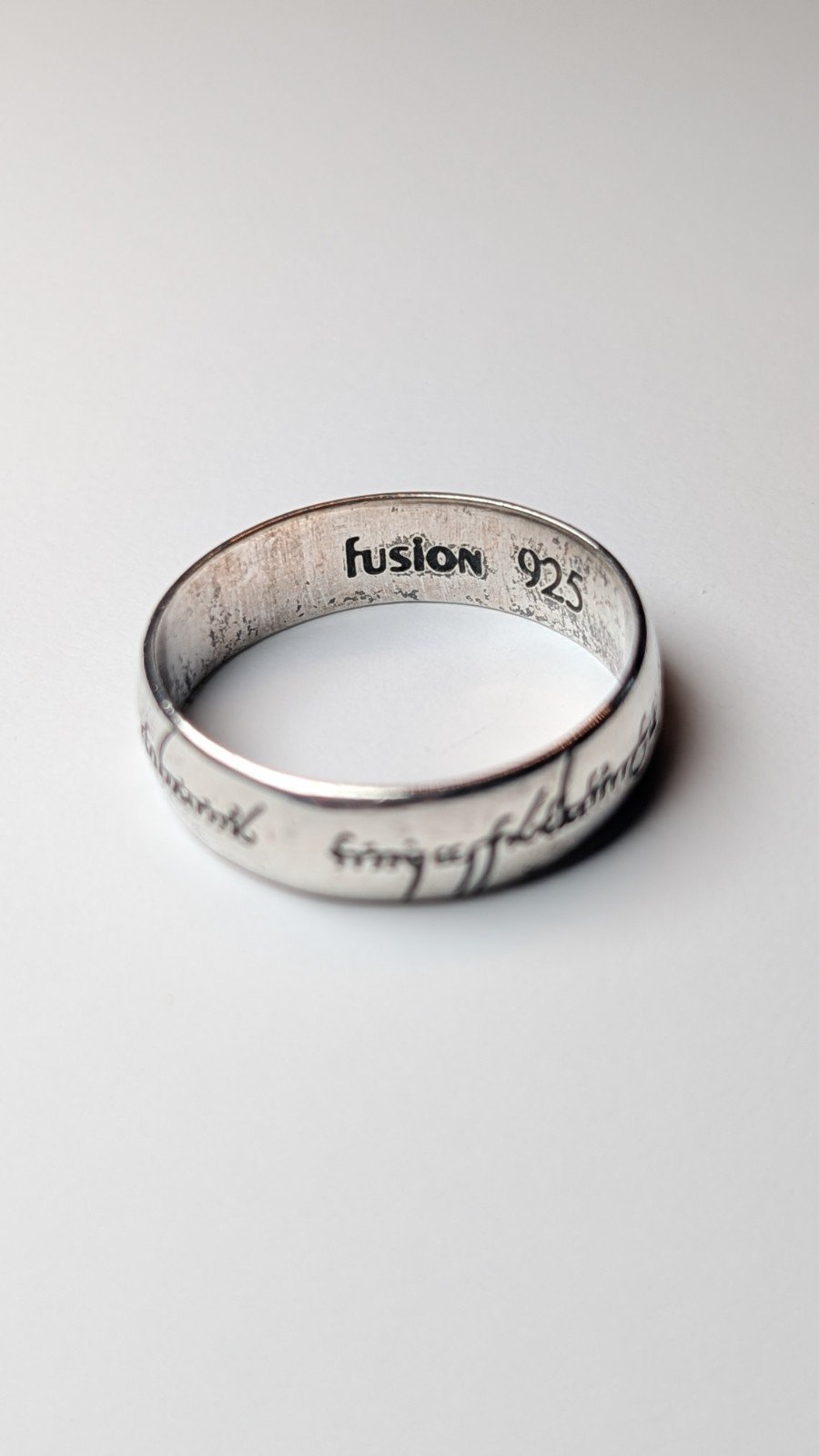 Vintage Sterling Silver Fusion Lord Of The Rings Ring | Size Z + 5 | LOTR Ring - Image 4