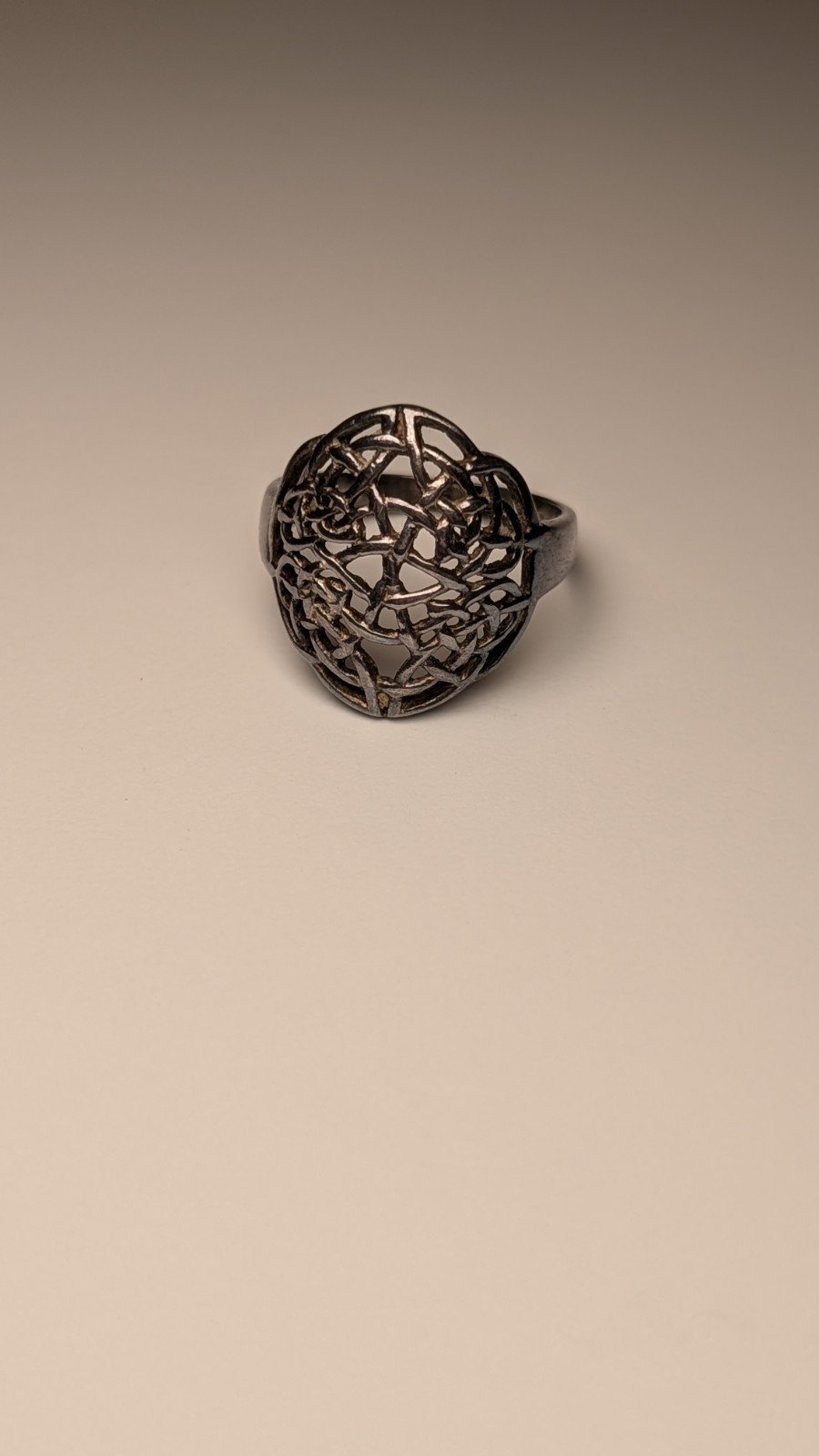 Vintage Sterling Silver Openwork Celtic Knot Ring | Size U | 925 - Image 2