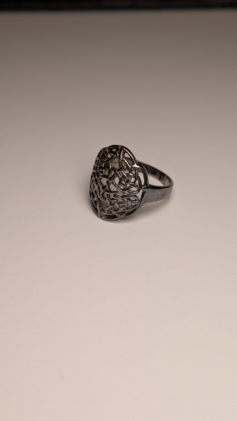 Vintage Sterling Silver Openwork Celtic Knot Ring | Size U | 925 - Image 3