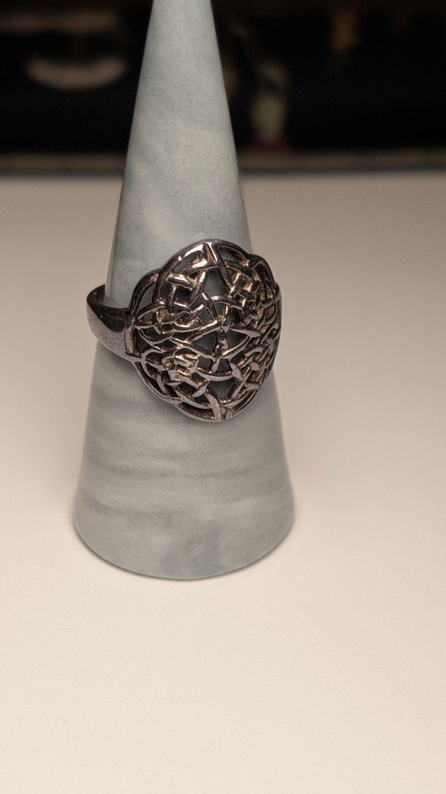 Vintage Sterling Silver Openwork Celtic Knot Ring | Size U | 925 - Image 6