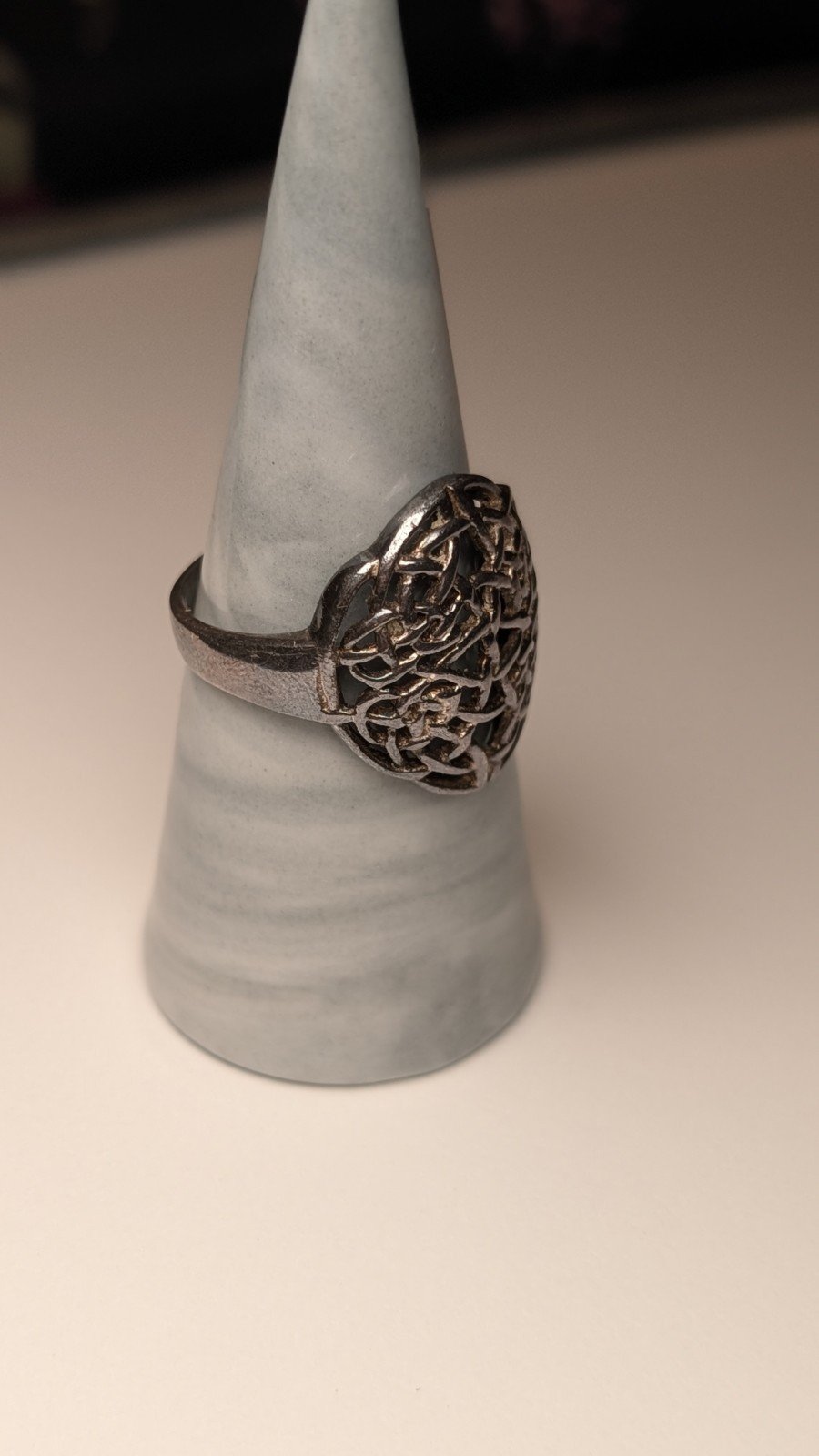 Vintage Sterling Silver Openwork Celtic Knot Ring | Size U | 925 - Image 9