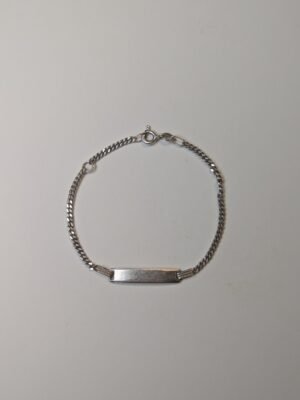 Vintage Sterling Silver Delicate ID Bracelet | 2.16g | 15.5cm | 925 Silver