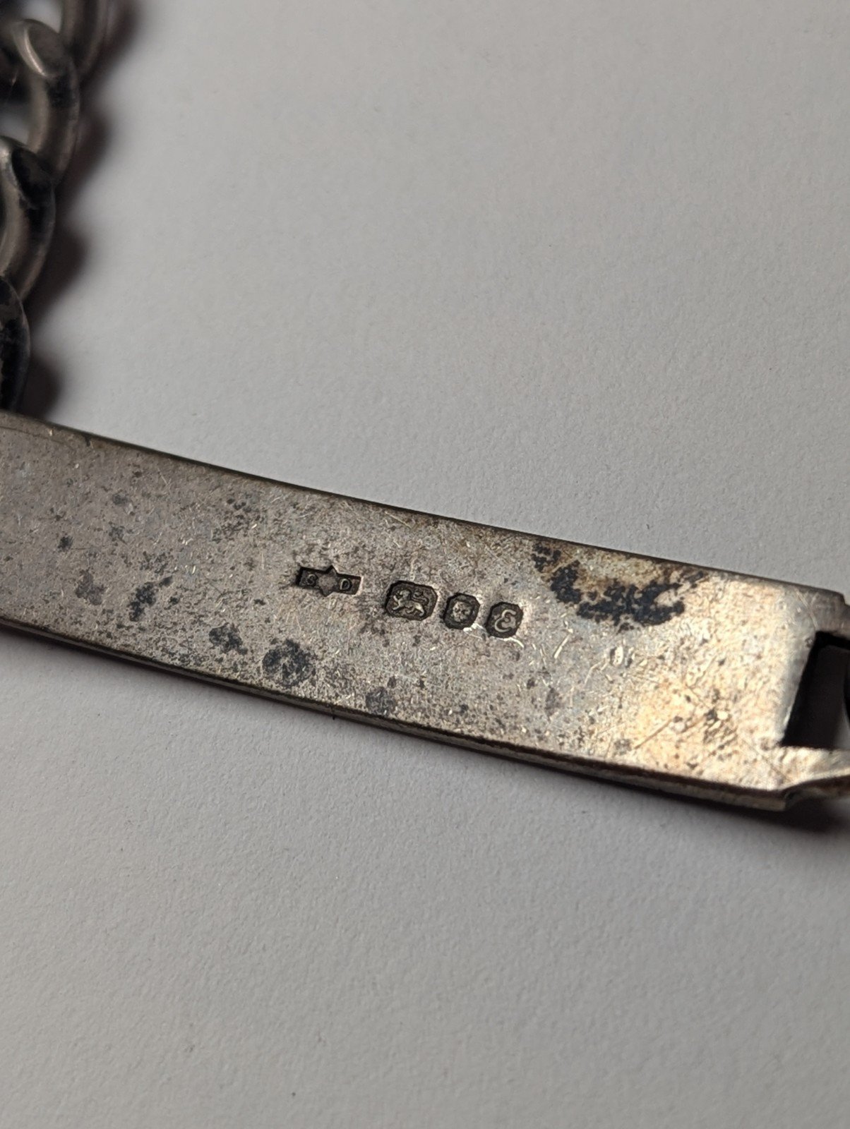 Vintage Sterling Silver Curb Link ID Bracelet | Made In London | 28.62g | 21cm - Image 3