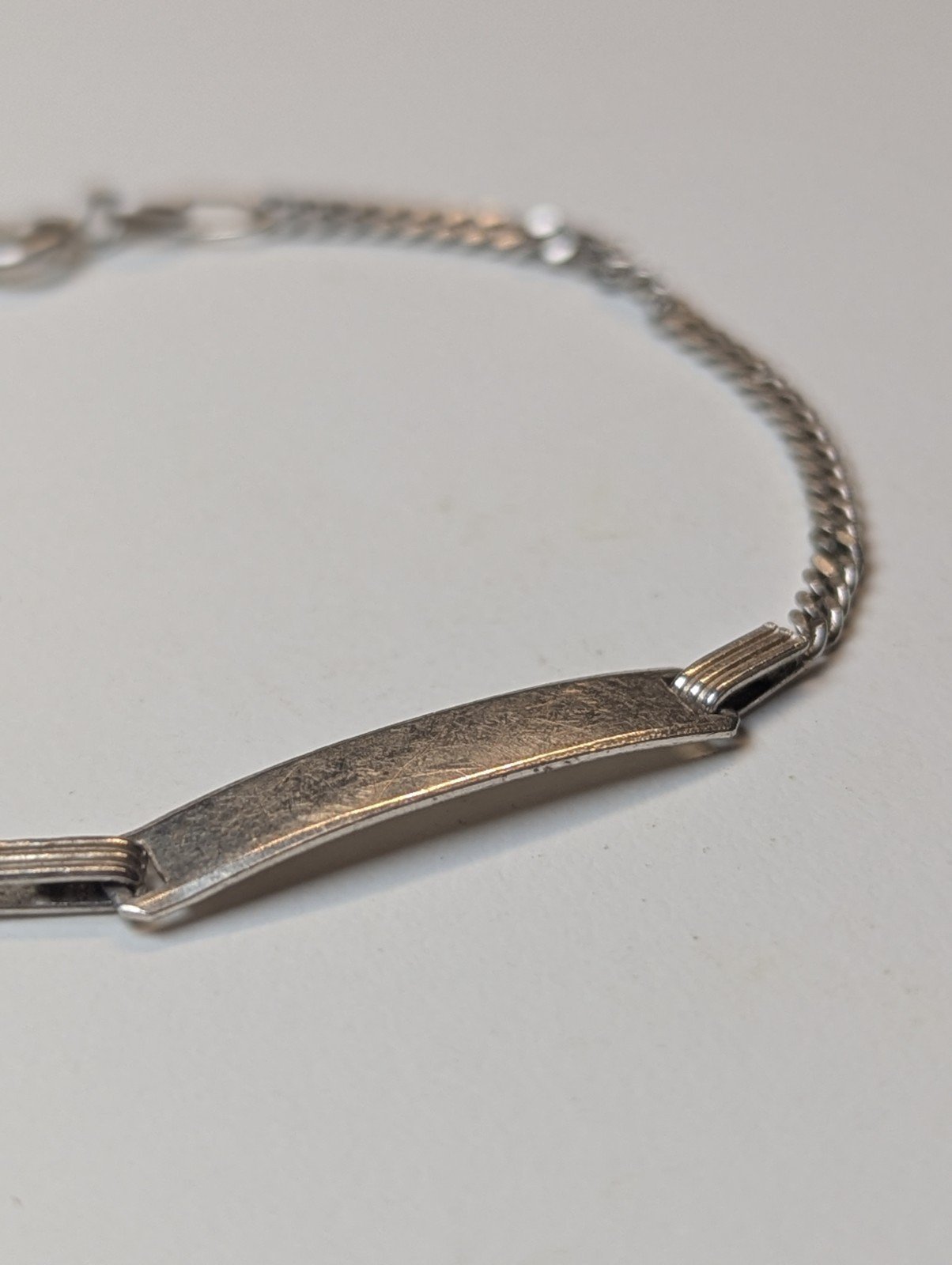 Vintage Sterling Silver Delicate ID Bracelet | 2.16g | 15.5cm | 925 Silver - Image 5