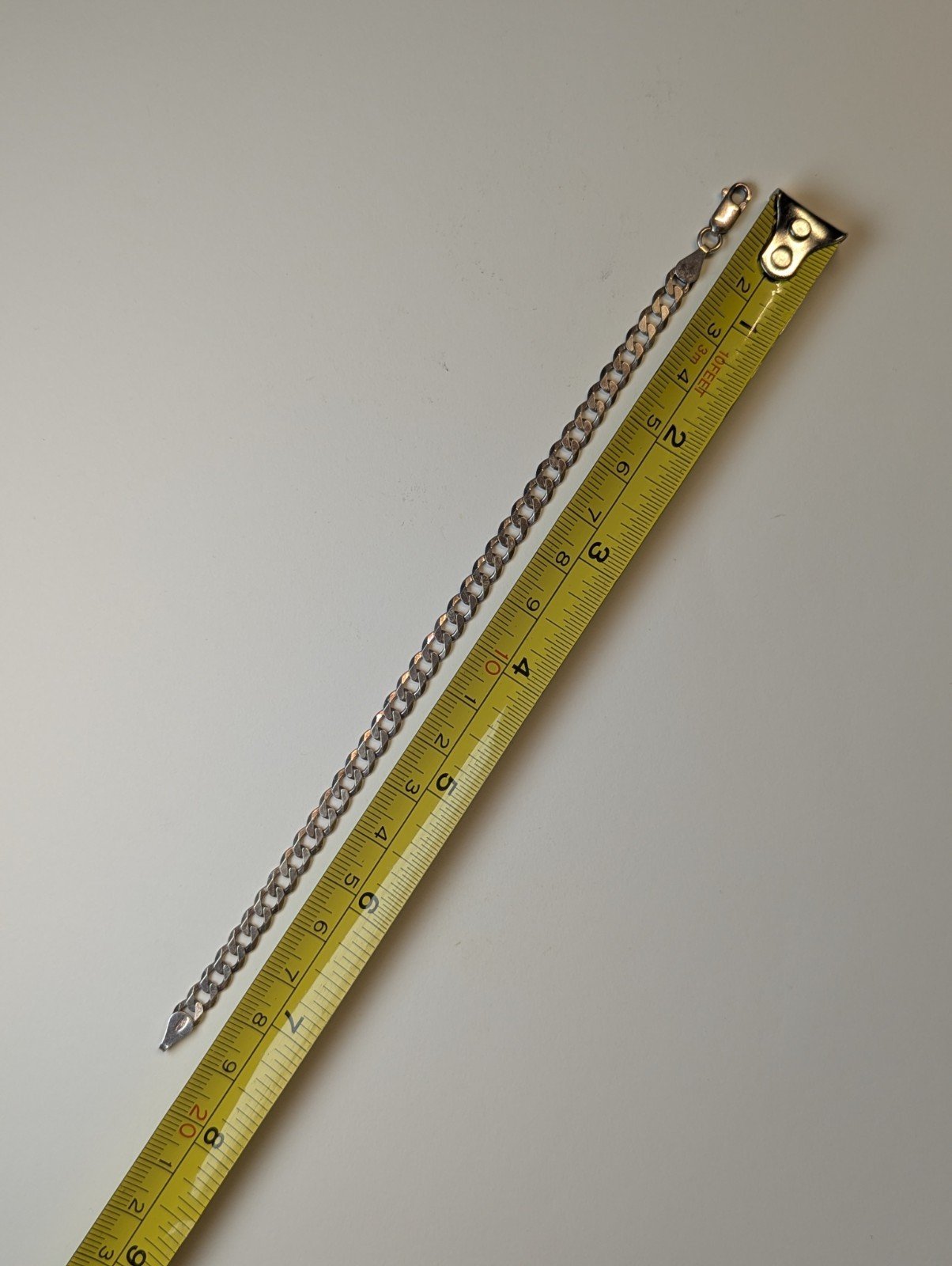 Vintage Sterling Silver Curb Link Bracelet | 19.5cm | 5.9g | 925 Silver - Image 9