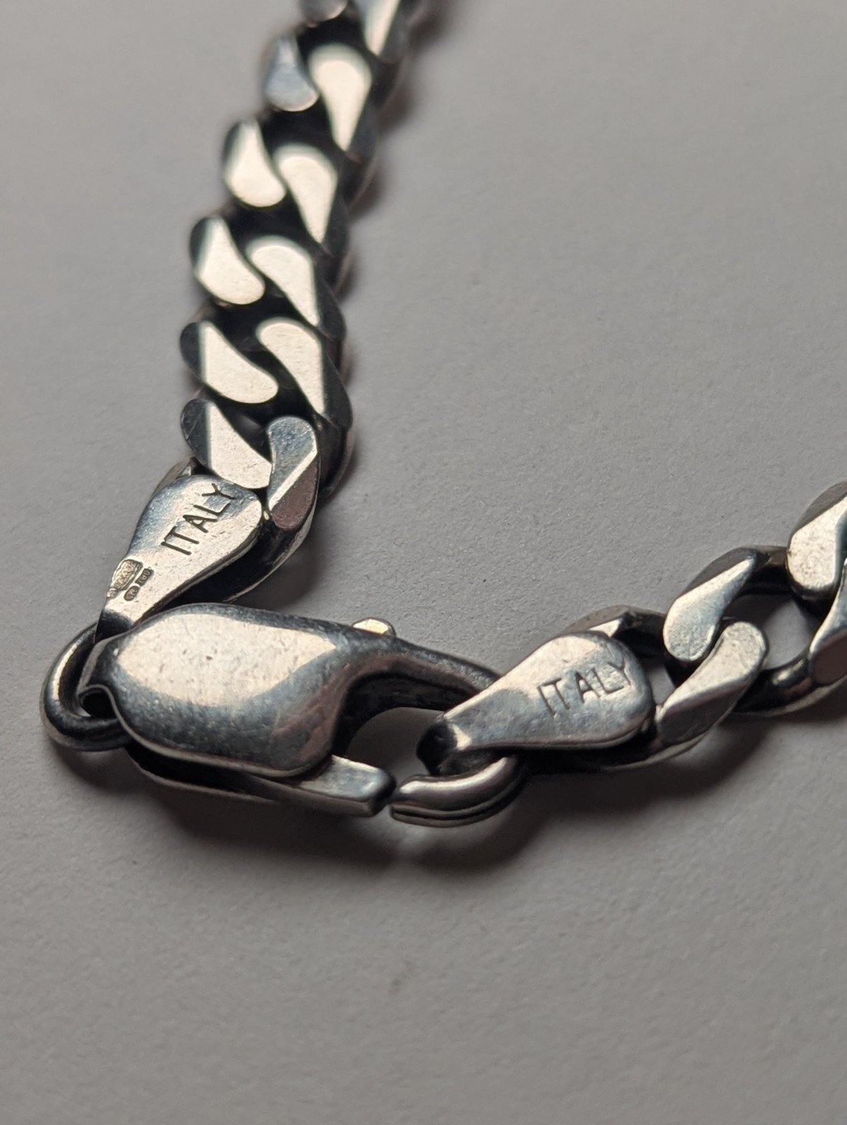 Vintage Sterling Silver Curb Link ID Bracelet | 15.28g | 20cm | 925 Silver - Image 6