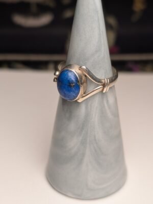 Vintage Sterling Silver Blue Gemstone Lapis Lazuli Ring | Size O | 925 Silver