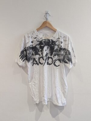 Vintage ACDC Black & White T Shirt Size Extra Large