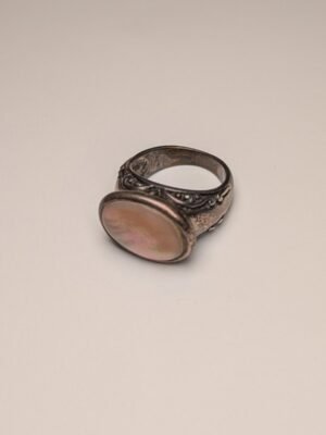 Vintage Sterling Silver Mother Of Pearl / Abalone Ring | Size L 1/2 | 925 Silver
