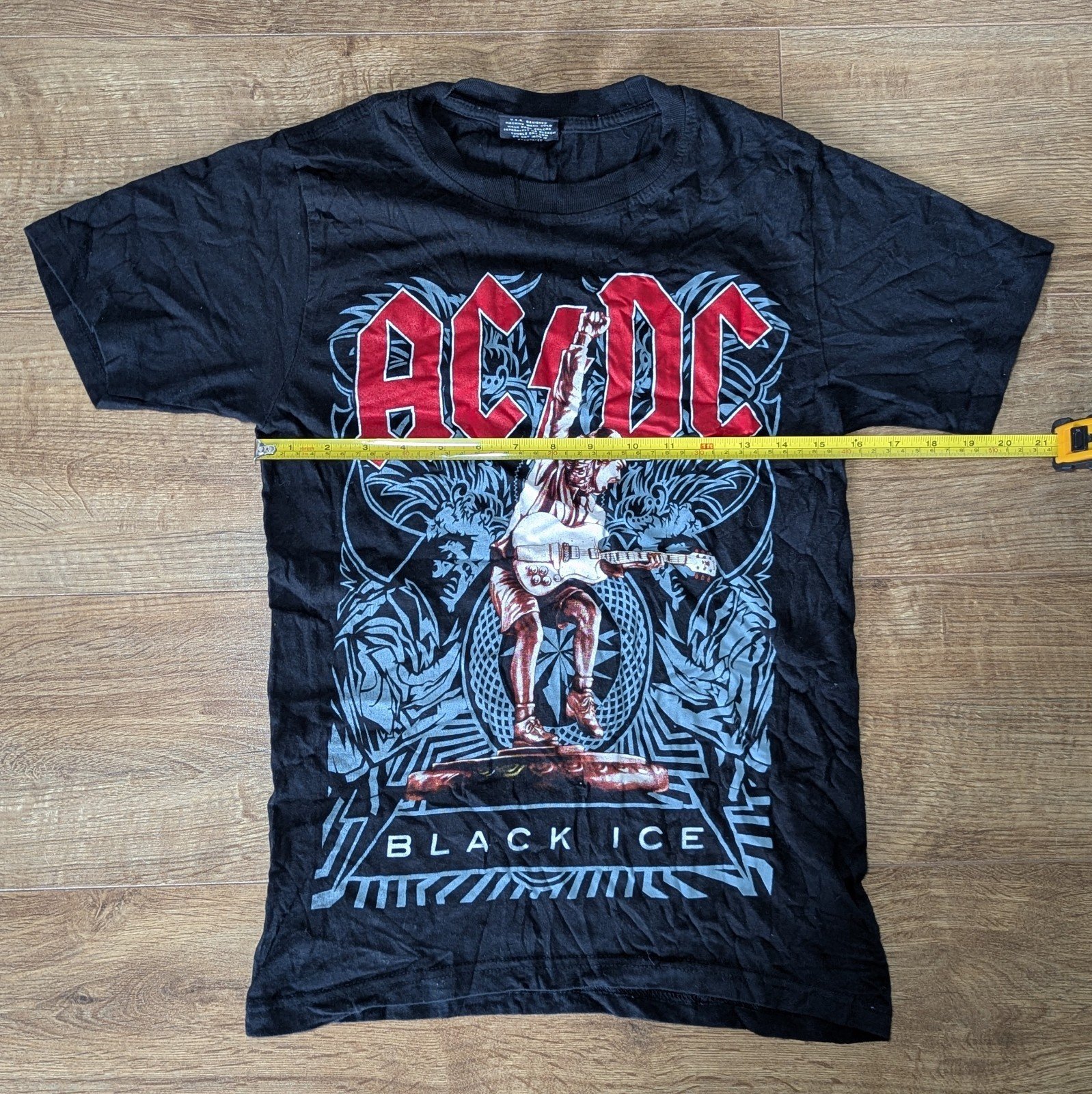 Vintage Style ACDC Black Ice Black T Shirt Size Medium - Image 3