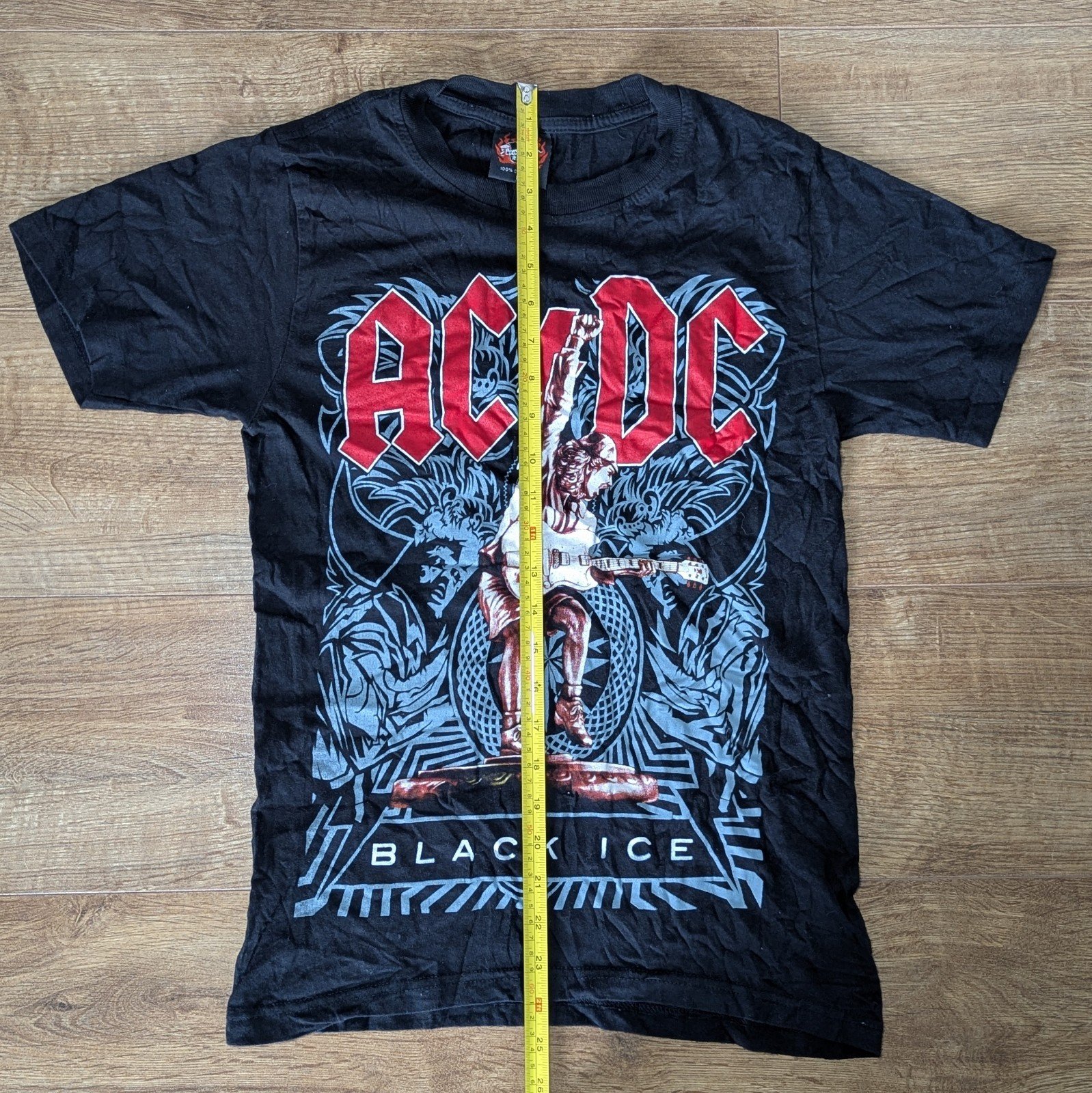 Vintage Style ACDC Black Ice Black T Shirt Size Medium - Image 4
