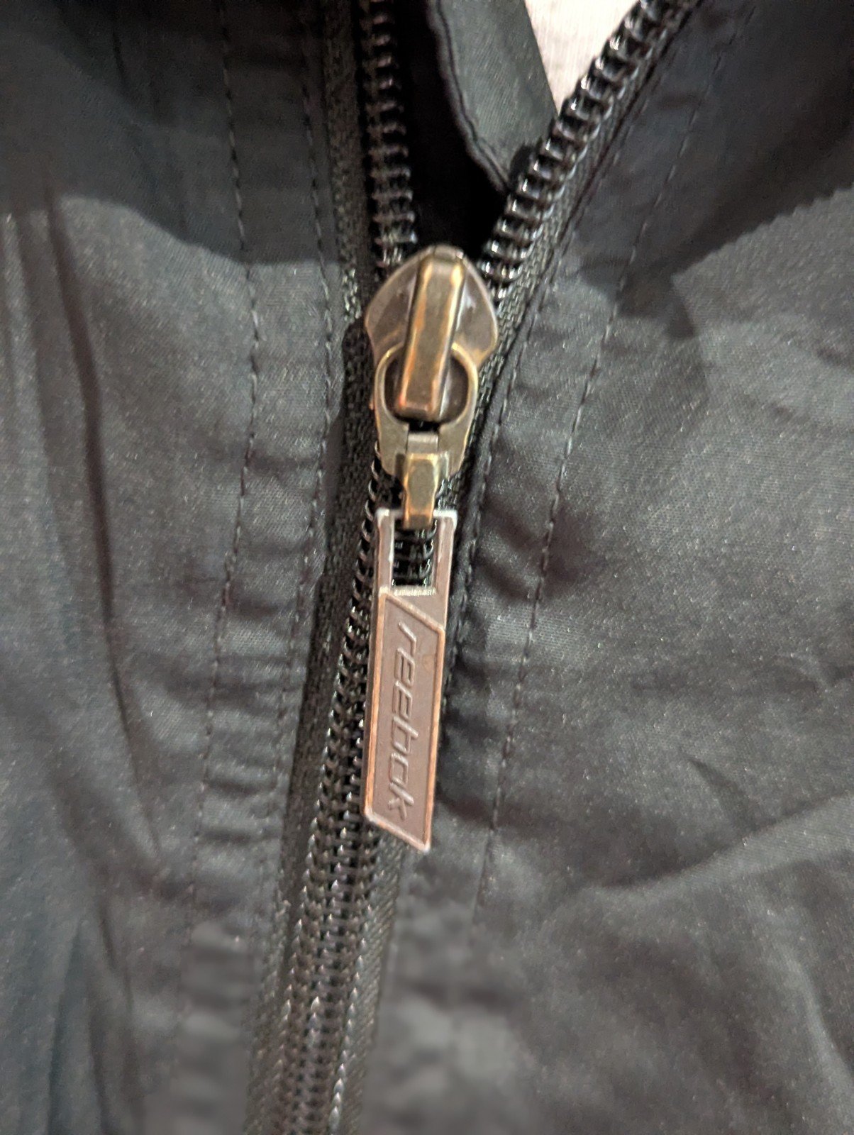 Vintage Black Reebok Windbreaker Jacket Size Large 90s Retro Full Zip Nylon Coat - Image 6