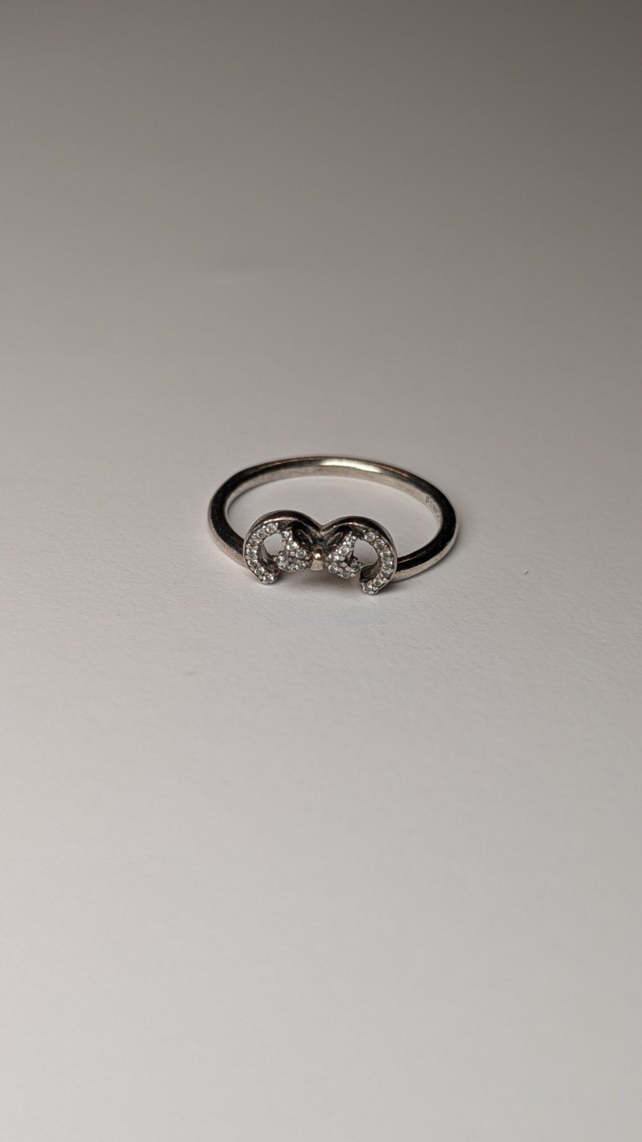 Genuine Pandora Sterling Silver Disney Minnie Ears Silhouette Ring | Size N 1/2 - Image 2