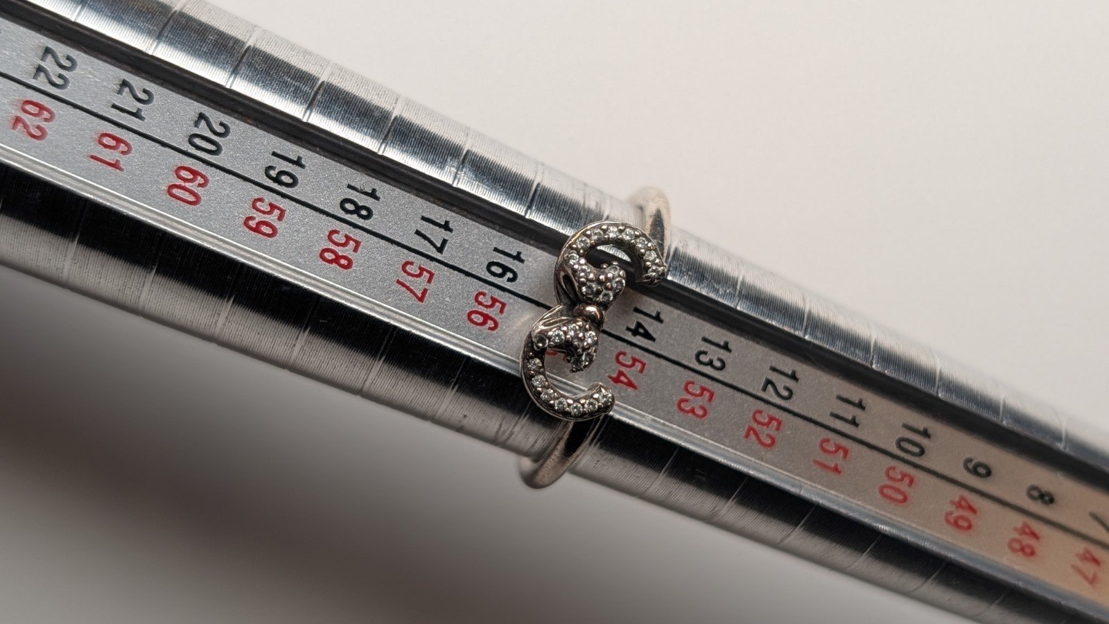 Genuine Pandora Sterling Silver Disney Minnie Ears Silhouette Ring | Size N 1/2 - Image 8