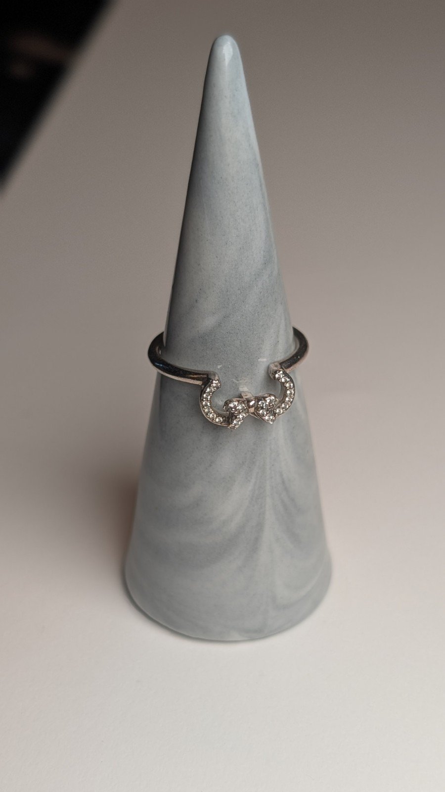 Genuine Pandora Sterling Silver Disney Minnie Ears Silhouette Ring | Size N 1/2 - Image 10