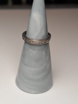 Vintage Sterling Silver CZ Stones Ring | Size L | 925 Silver