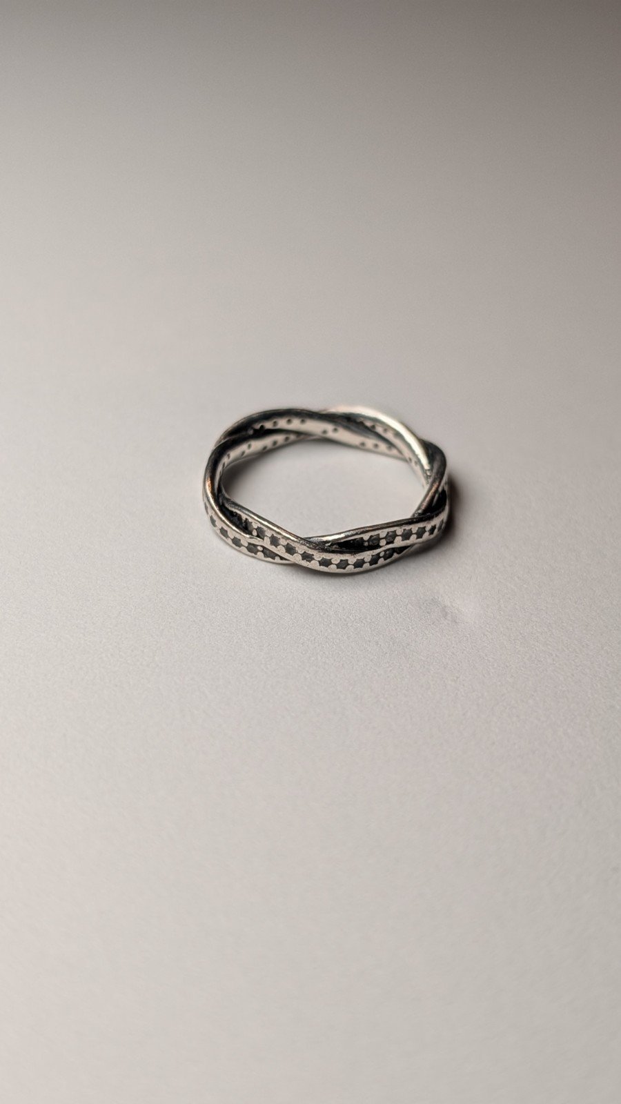 Genuine Pandora Sterling Silver Clear CZ Stones Ring | Size M | S925 Silver