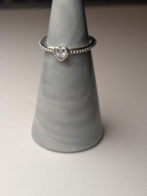 Genuine Pandora Sterling Silver Elevated Heart Ring Size L 3/4 | 925 Silver