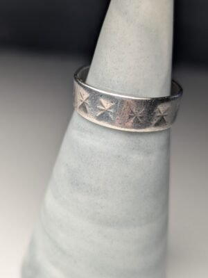 Vintage Sterling Silver Band Ring | Size M 1/2 | 925 Silver