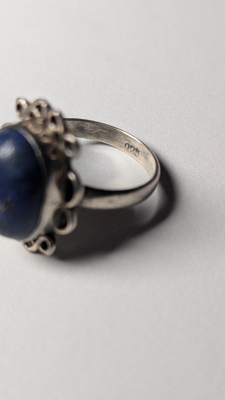 Vintage Sterling Silver Lapis Ring | Size S | 925 Silver - Image 2