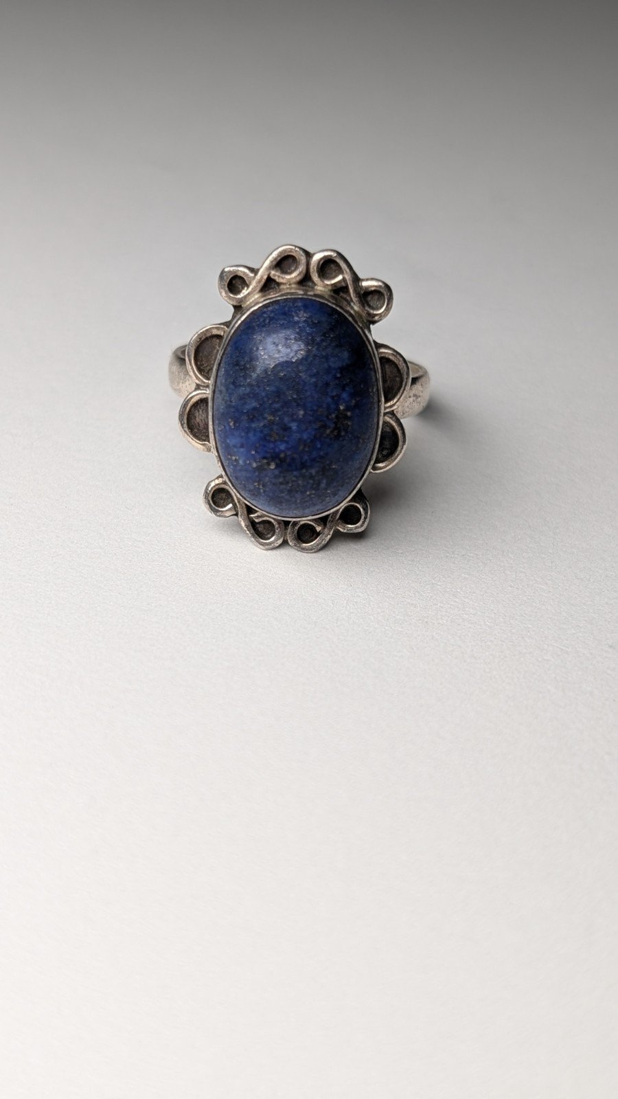 Vintage Sterling Silver Lapis Ring | Size S | 925 Silver - Image 3