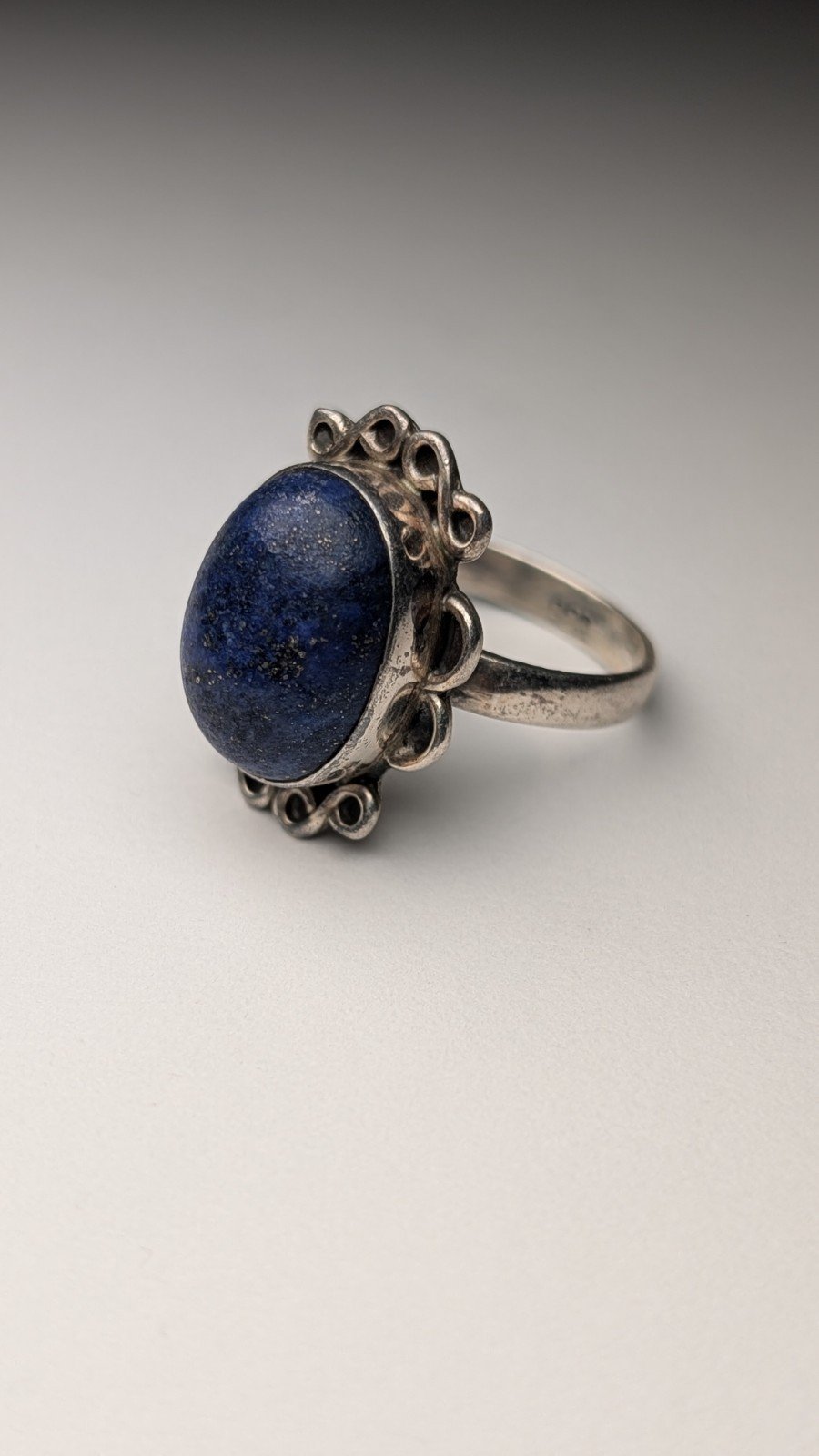 Vintage Sterling Silver Lapis Ring | Size S | 925 Silver - Image 5