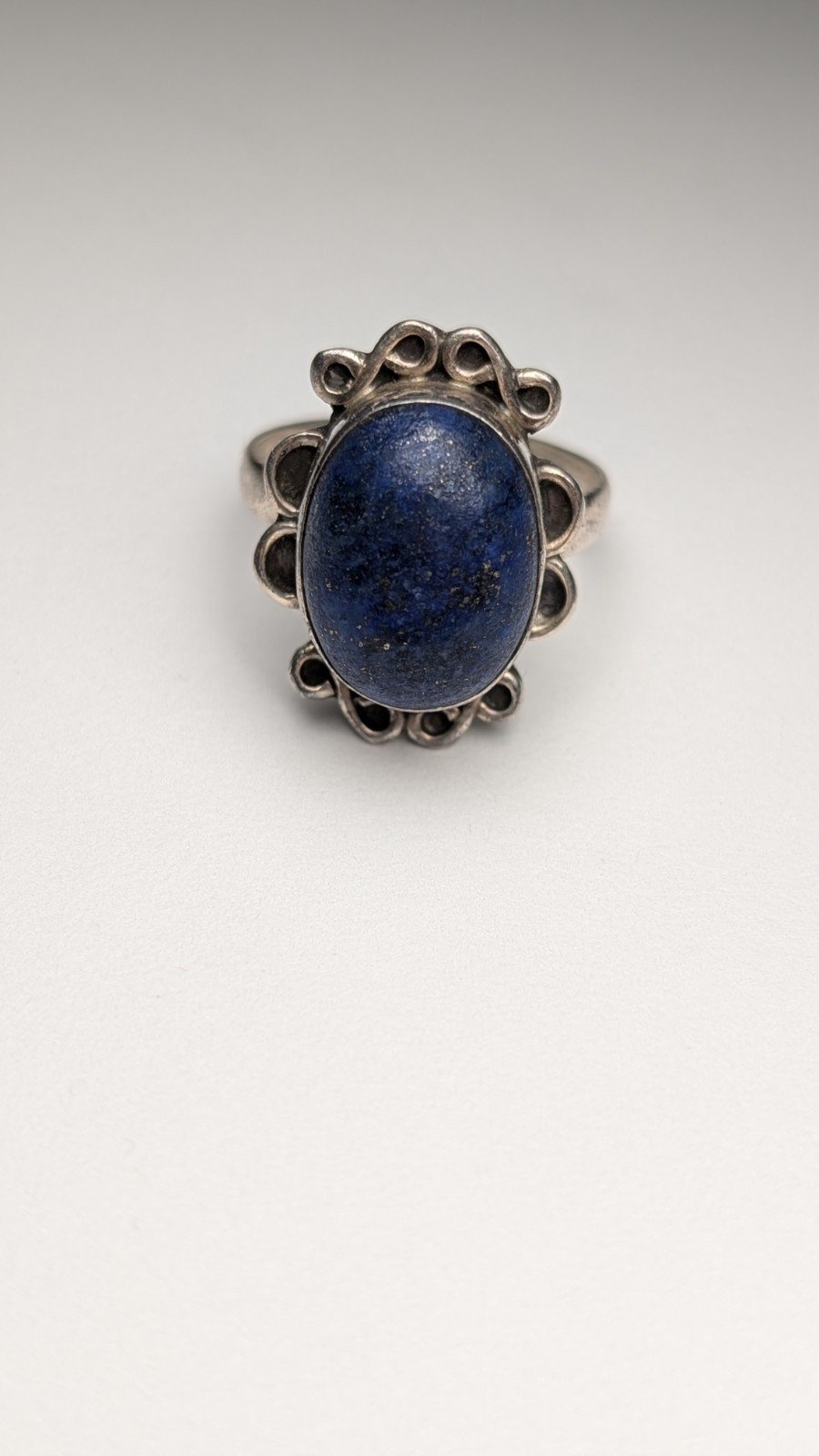 Vintage Sterling Silver Lapis Ring | Size S | 925 Silver - Image 6