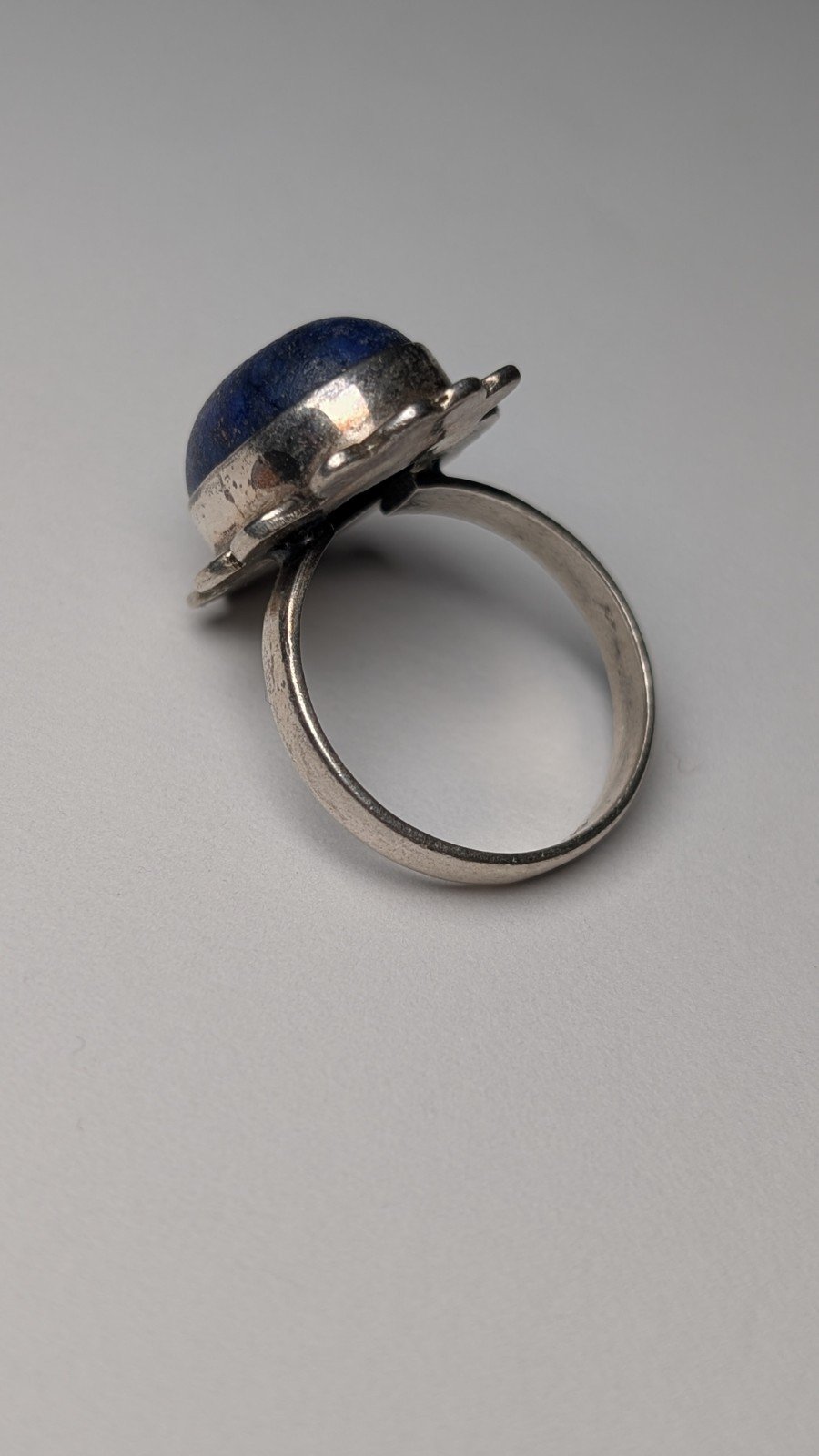 Vintage Sterling Silver Lapis Ring | Size S | 925 Silver - Image 7