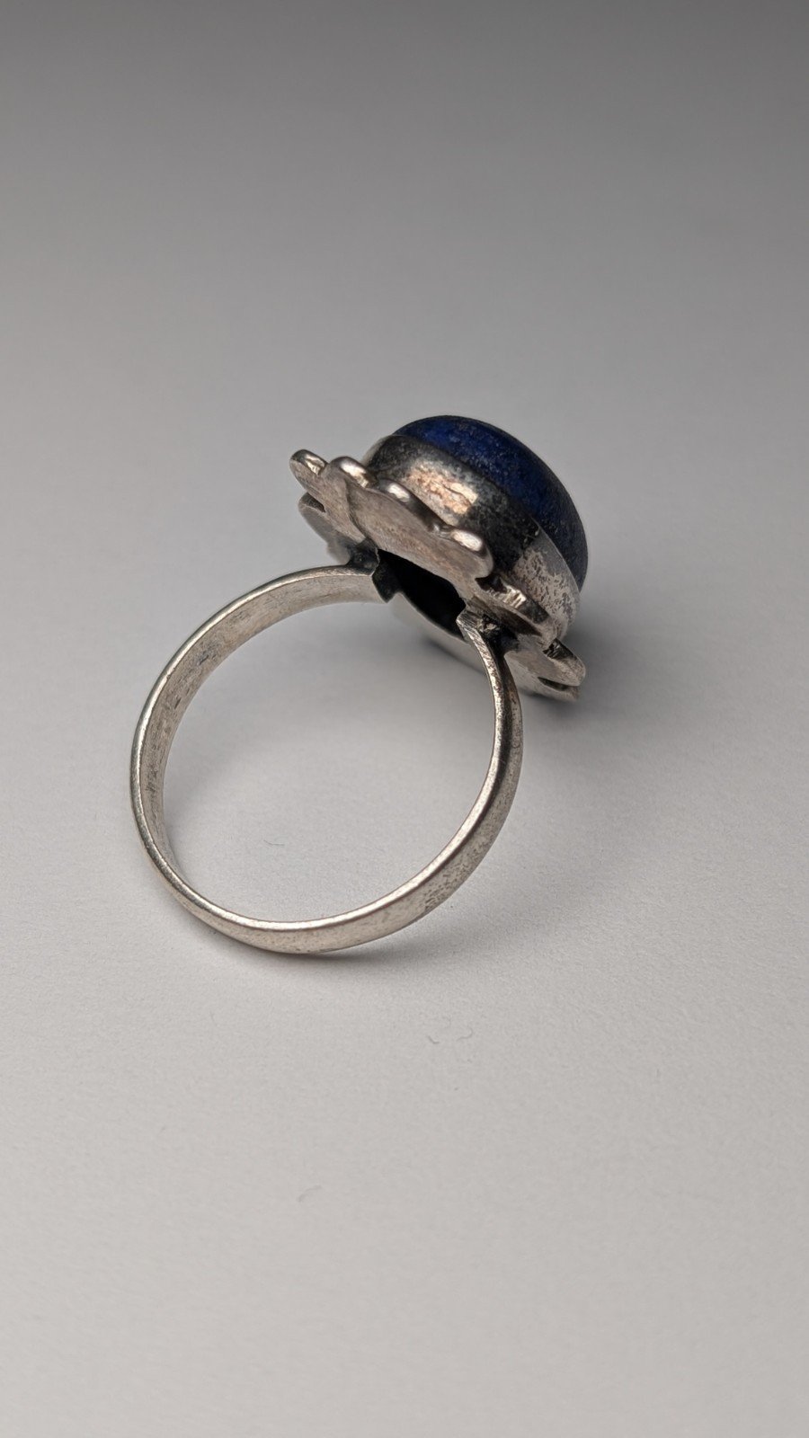 Vintage Sterling Silver Lapis Ring | Size S | 925 Silver - Image 8