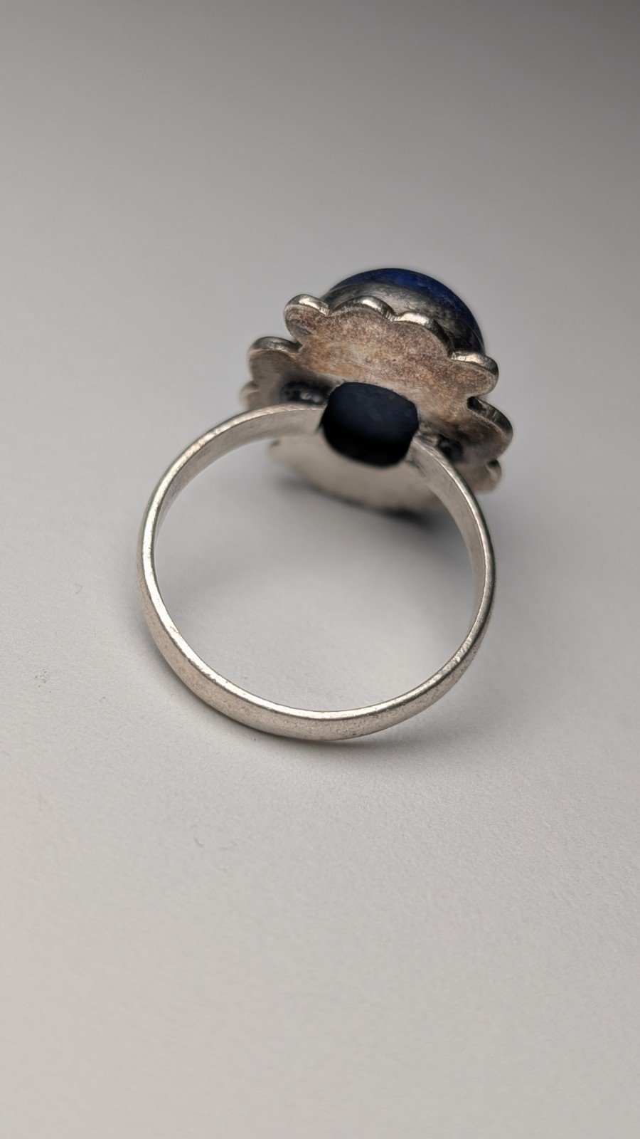 Vintage Sterling Silver Lapis Ring | Size S | 925 Silver - Image 9
