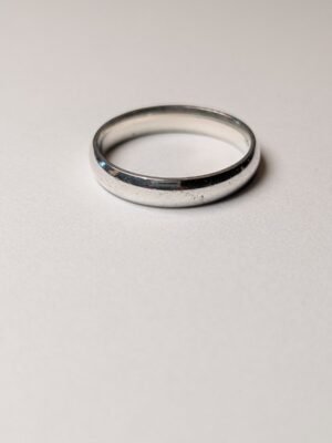 Vintage Sterling Silver Thin Band Ring | Size S | 925 Silver