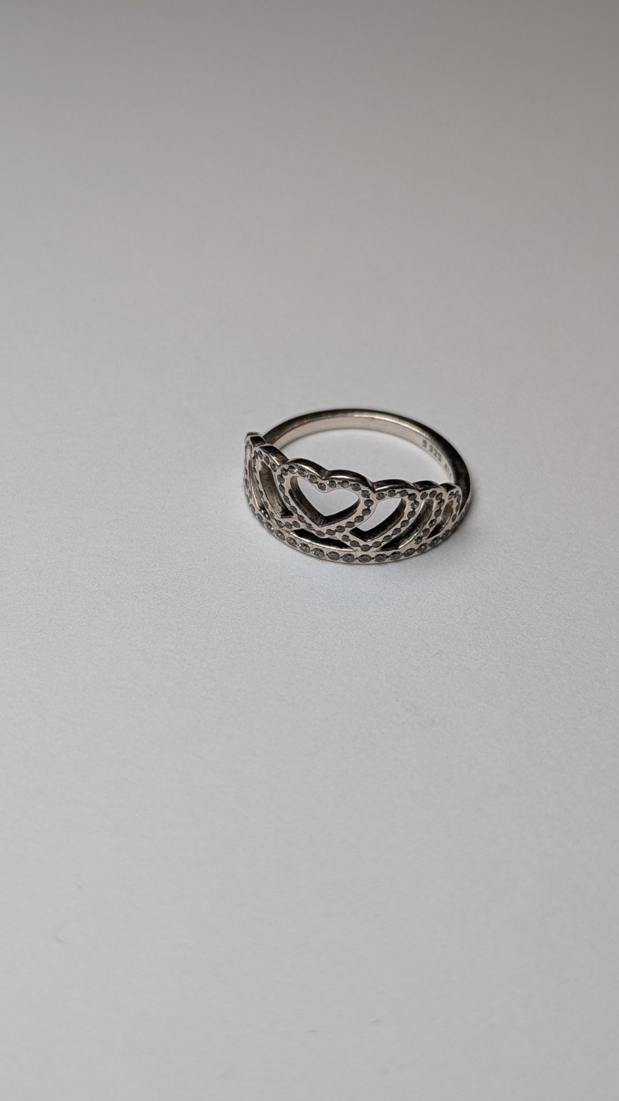 Genuine Pandora Sterling Silver Princess Tiara Crown With CZ Stones | Size K