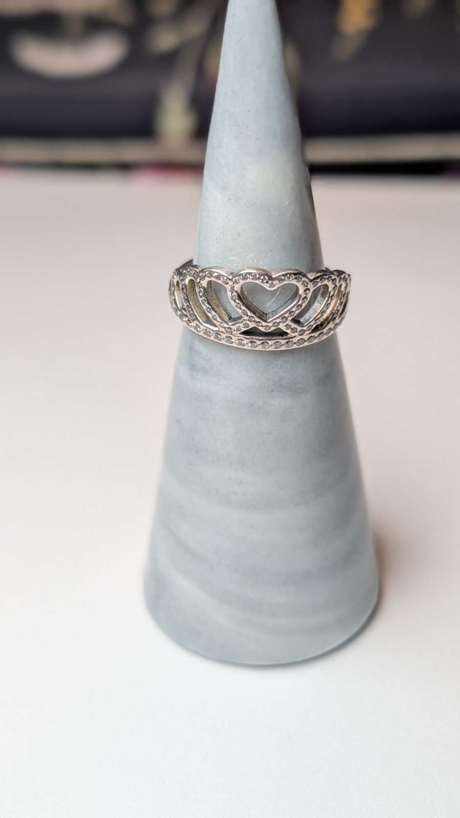 Genuine Pandora Sterling Silver Princess Tiara Crown With CZ Stones | Size K - Image 2