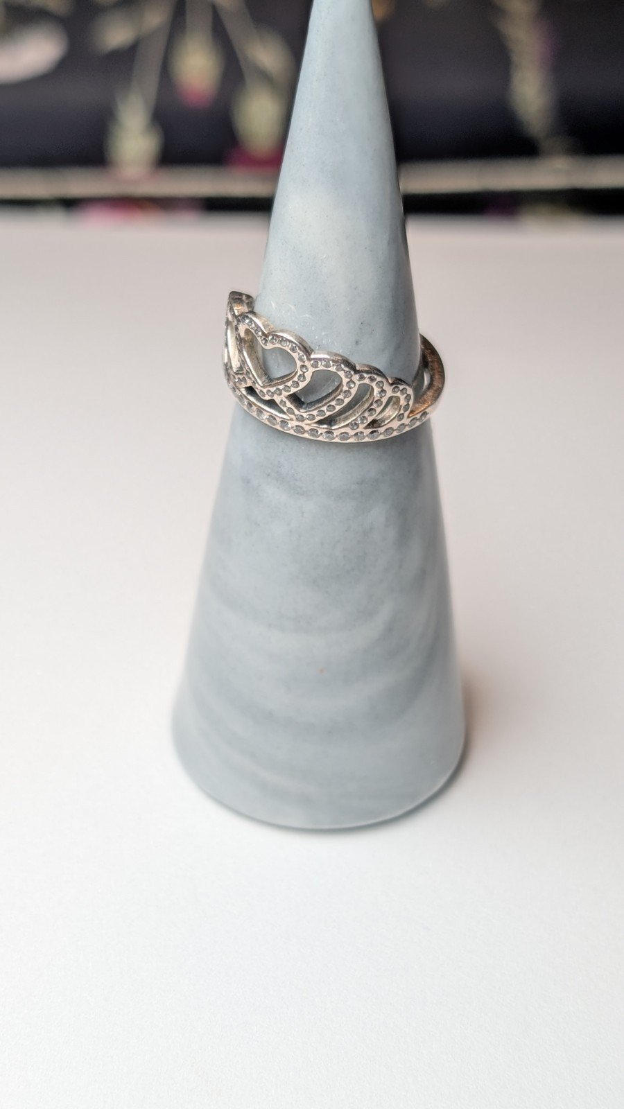 Genuine Pandora Sterling Silver Princess Tiara Crown With CZ Stones | Size K - Image 5