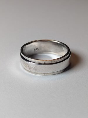 Vintage Sterling Silver Spinner Band Ring | Size Z 1/2 | 925 Silver