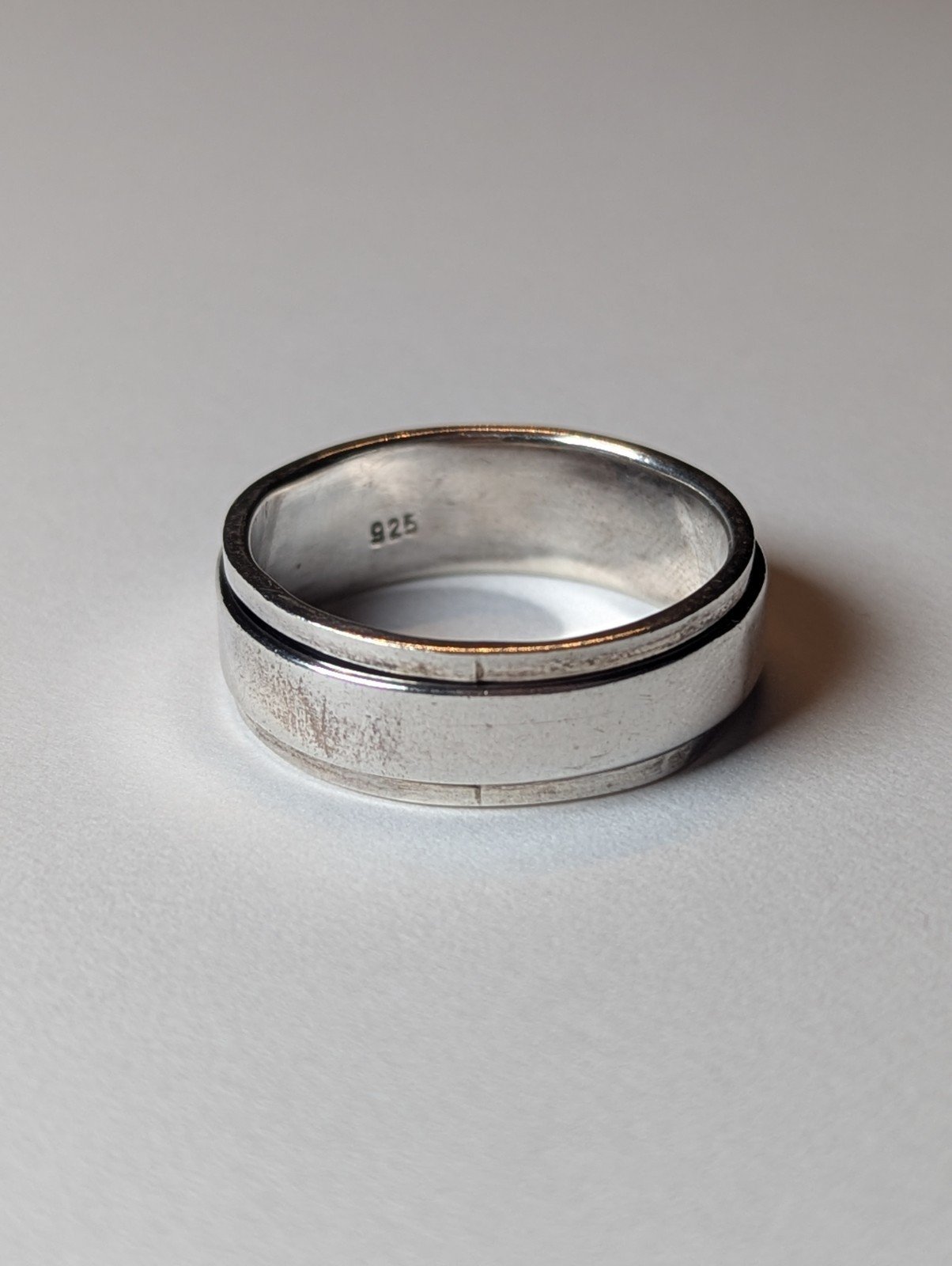 Vintage Sterling Silver Spinner Band Ring | Size Z 1/2 | 925 Silver
