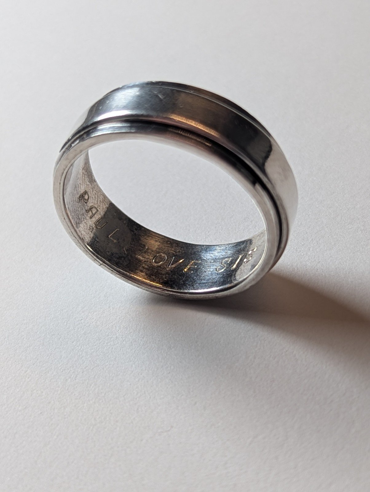 Vintage Sterling Silver Spinner Band Ring | Size Z 1/2 | 925 Silver - Image 3