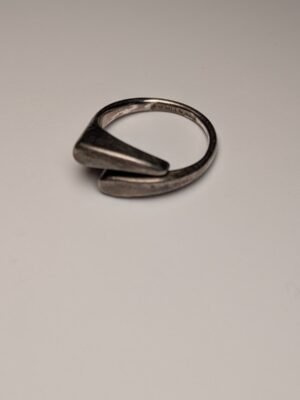 Vintage Sterling Silver Double Droplet Ring | Size R | 925