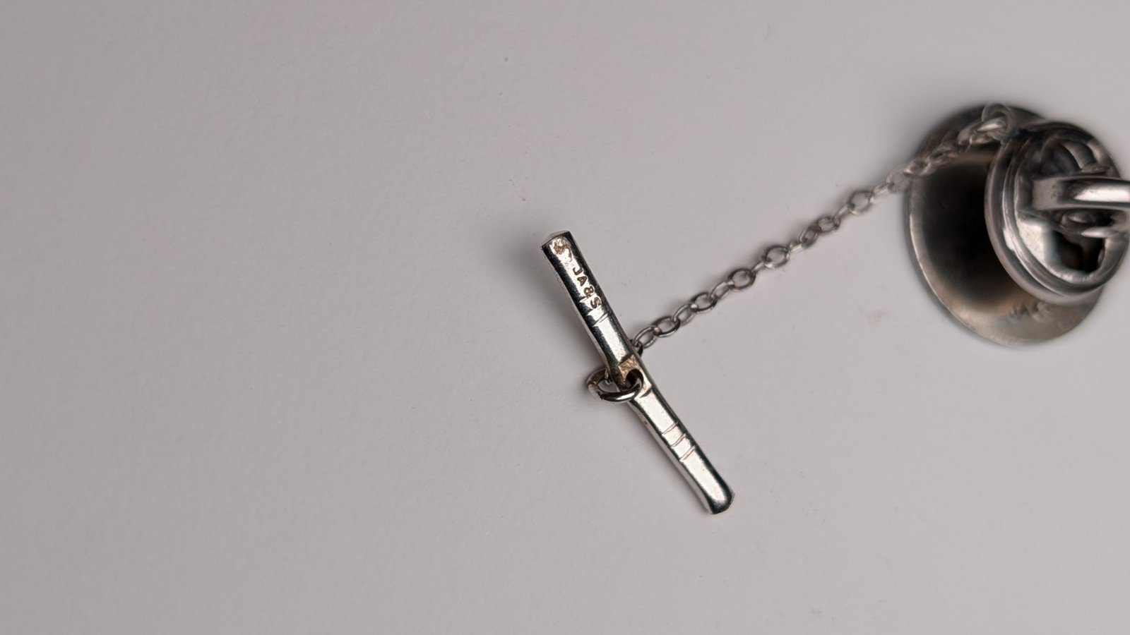 Vintage Sterling Silver Football Tie Pin | 925 Silver Mens Tie Pin - Image 3