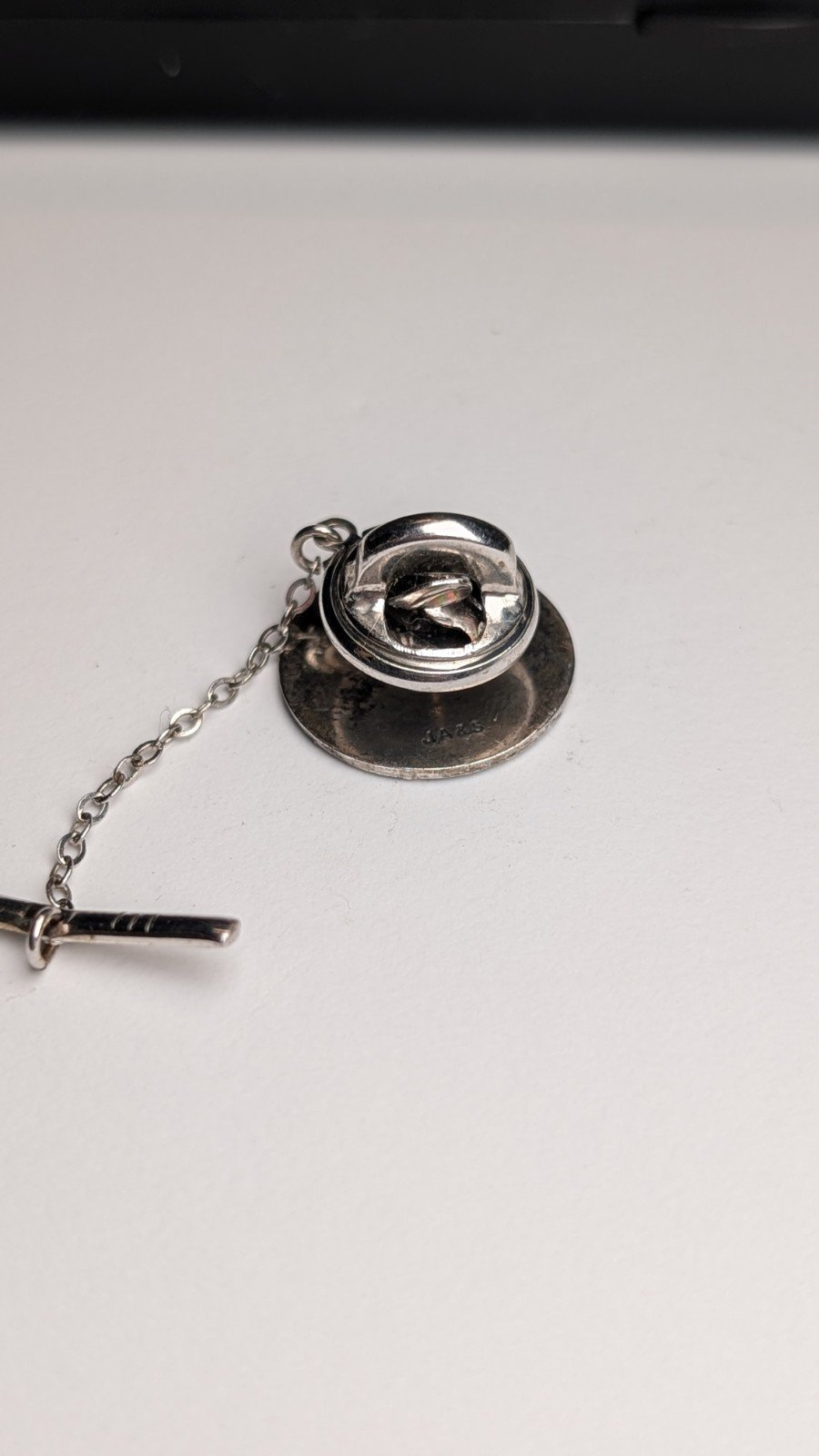 Vintage Sterling Silver Football Tie Pin | 925 Silver Mens Tie Pin - Image 5