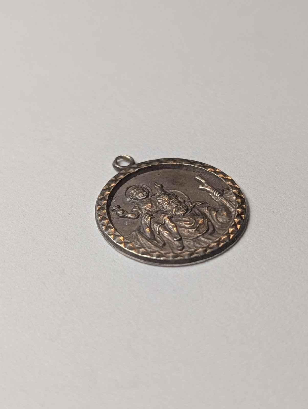 Vintage Sterling Silver St Christopher Pendant | 2.06g | 925 Silver - Image 2